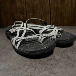 Skechers Black and Gray Outdoor Sandals